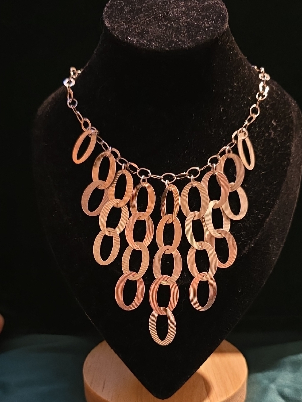 Milor Sterling Silver Oval Cascade Necklace